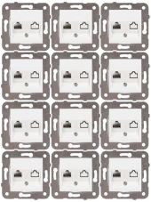 Viko Karre Tekli Nümeris Telefon Prizi Cat3 Beyaz (Çerçeve Dahil) 90967013 (12 Adet) thumbnail 1