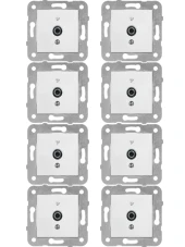 Viko Karre Uydu Prizi F Konnektörlü Sonlu Beyaz (Çerçeve Dahil) 90967009 (8 Adet) - 1