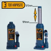 Staxx Power Pro 3 Ton Kapasiteli Araba Krikosu 5 Yıl Garantili Germany Quality 41.3 cm Max - 3