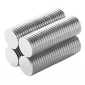 N35 8x3mm Neodyum Mıknatıs 250 Adet, Yuvarlak, Nikel Kaplamalı Kaliteli ve Dayanıklı Ürün - 3