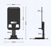 Pratik Katlanabilir Telefon Tutucu Stand Yuvarlak Tabanlı Mc-460 - 5