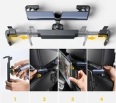 Pratik Koltuk Arkası Ayarlanabilir Tablet Telefon Tutucu - 4
