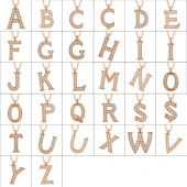 925 Ayar Gümüş Rose U Harfi Kadın Gümüş Kolye thumbnail 1