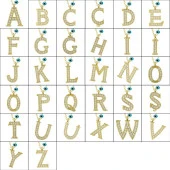 925 Ayar Gümüş Nazar Gold Ö Harfi Kadın Gümüş Kolye thumbnail 1