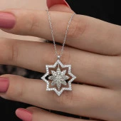 Gümüş Kar Tanesi Kadın Kolye thumbnail 1