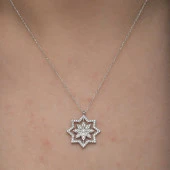 Gümüş Kar Tanesi Kadın Kolye thumbnail 5