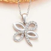 925 Ayar Gümüş Yusufçuk Kadın Kolye thumbnail 1