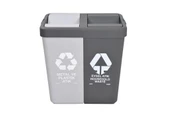 Motek Geri Dönüşüm Metal Plastik Evsel Atık Çöp Kovası 80Lt-MPE416 - 1