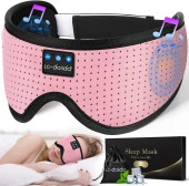 LC-dolida 3D Uyku Maskesi - Bluetooth Kablosuz Müzik - Klasik Pembe - 1