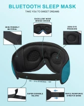 LC-dolida 3D Uyku Maskesi - Bluetooth Kablosuz Müzik - Mavi - 2