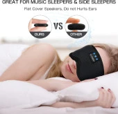 LC-dolida 3D Uyku Maskesi - Bluetooth Kablosuz Müzik - Siyah İpek - 3