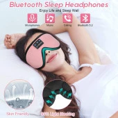 LC-dolida 3D Uyku Maskesi - Bluetooth Kablosuz Müzik - Pembe - 2