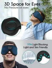 LC-dolida 3D Uyku Maskesi - Bluetooth Kablosuz Müzik - Lacivert - 5