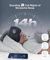TOPOINT Uyku Kulaklıkları Bluetooth 3D Uyku Maskesi - Siyah - 4