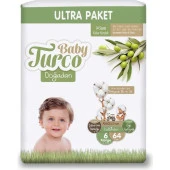 Baby Turco Doğadan Ultra Xl Bebek Bezi 16-25 Kg 64'Lü 6 Numara - 1