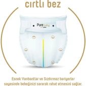 Pure Baby Organik Pamuklu Cırtlı Bez 3'lü Paket 4 Numara Maxi 144 Adet thumbnail 2