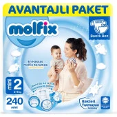 Molfix Bebek Bezi 2 Beden Mini Avantajlı Paket 240 Adet thumbnail 1