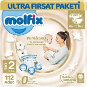 Molfix Pure Soft Ultra Avantaj Bebek Bezi 2 Beden 112 Adet thumbnail 1