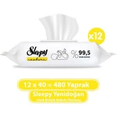 Sleepy Yenidoğan Islak Bebek Havlusu 12X40 (480 Yaprak) - 1