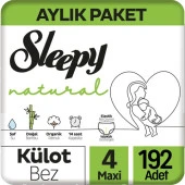Sleepy Natural 4 Beden Külot Bebek Bezi 192'li thumbnail 1