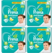 Prima  17+ kg  8 Numara 31 x 4 = 124'lü  Bebek Bezi Paketi - 1