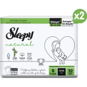Sleepy Natural Süper Paket Bebek Bezi 6 Numara XLarge 64 Adet thumbnail 2