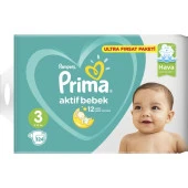 Prima Bebek Bezi Aktif Bebek 3 Beden 124 Adet Midi Ultra Fırsat Paketi - 10
