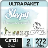 Sleepy Bio Natural U Ltra Paket Bebek Bezi 2 Numara Mini 272 Adet - 1