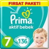Prima Bebek Bezi 7 Beden Fırsat Paketi 15+ Kg (4*34) 136 thumbnail 1