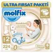 Molfix Pure&Soft 2 Beden Mini Ultra Fırsat Paketi 224 Adet thumbnail 1