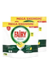 Fairy Hepsi Bir Arada Limon 120 Adet 2'li Paket Bulaşık Makinesi Tableti - 2