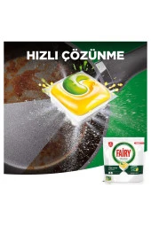 Fairy Hepsi Bir Arada Limon 120 Adet 2'li Paket Bulaşık Makinesi Tableti - 5