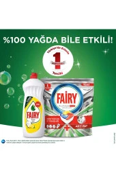 Fairy Hepsi Bir Arada Limon 120 Adet 2'li Paket Bulaşık Makinesi Tableti - 9