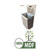 DOGANT %100 MDF AHŞAP  ÇAMAŞIR SEPETİ KAHVERENGİ - 1