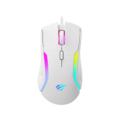Havit Gamenote Ms1033 Rgb Uyumlu 8000 Dpı Ayarlanabilir Ağırlıklı Beyaz Gaming Makrolu Oyuncu Mouse (Kutu Deforme)) - 1