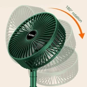 Torima F-06 Taşınabilir Şarjlı Fan 3 Kademeli Vantilatör Klima Soğutucu Fan Yeşil - 4