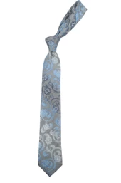 Cengiz İnler Çiçek Desen Mendilli Mikrofiber Erkek Kravat - 7