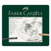 Faber Castell Pitt Karakalem-Kömür Set 24 Parça thumbnail 1
