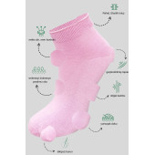 Kadın Bambu Patik Çorap (3 ADET) Görünmez Dikişsiz Parfümlü Kısa Yazlık Kadın Çorabı - 4