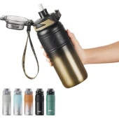 Tkk Çelik Termos Matara 500ML Golden - 2