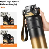 Tkk Çelik Termos Matara 500ML Golden - 5