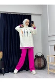 Etek ve Kolağzı Manşetli Triko Tunik Pantolon İkili Takım - 5