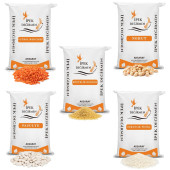 5 Çeşit Mercimek Fasulye Nohut Pirinç Bulgur Yerli Bakliyat Paketi 10 KG - 1