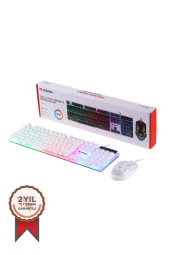 Torima TMK-03 Gaming Rgb Işıklı Kablolu Q Klavye Ve Mouse Seti Beyaz - 1