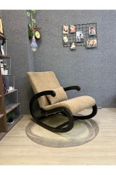 Asedia Salvador Siyah Teddy Kahve Sallanan Sandalye Dinlenme Koltuğu thumbnail 1
