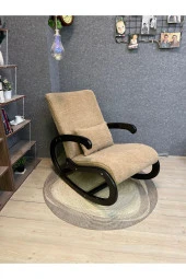 Asedia Salvador Siyah Teddy Kahve Sallanan Sandalye Dinlenme Koltuğu thumbnail 2