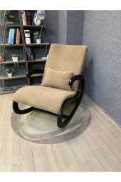 Asedia Salvador Siyah Teddy Kahve Sallanan Sandalye Dinlenme Koltuğu thumbnail 5