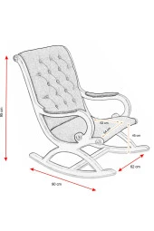 Asedia Rustik Naturel Diego Desenli Sallanan Sandalye Dinlenme Emzirme Baba Tv Okuma Uzanma Koltuğu Berjer thumbnail 7