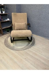 Asedia Salvador Siyah Teddy Kahve Sallanan Sandalye Dinlenme Koltuğu thumbnail 6