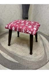 Asedia Trend Ceviz Puf Yılbaşı Noel Hediyesi İçin Mükemmel Dekoratif Tabure thumbnail 1